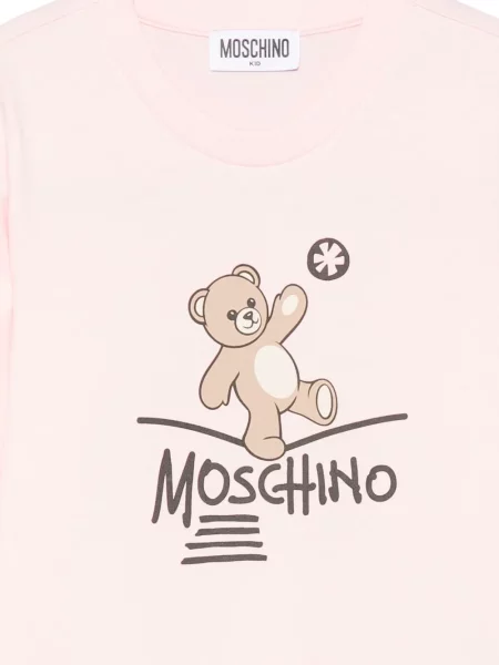 Koszulka dziecięca Moschino różowa