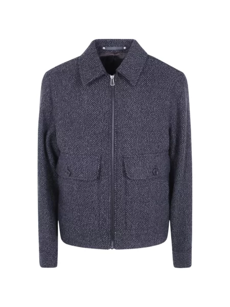 Geacă Paul Smith cu model herringbone negru