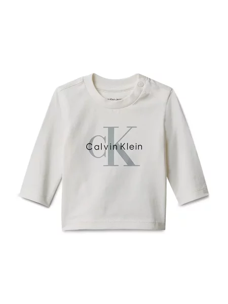 Calvin Klein Jeans majica dugih rukava za djecu s pamukom bijela