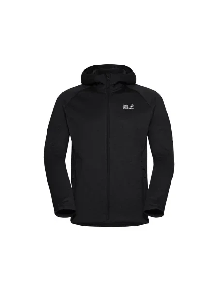 Kapucnis szvetter Jack Wolfskin fekete