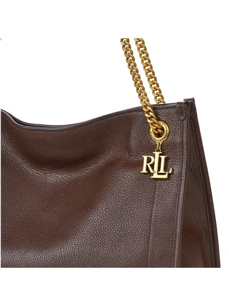 Kabelka LAUREN RALPH LAUREN Tmavo hnedá