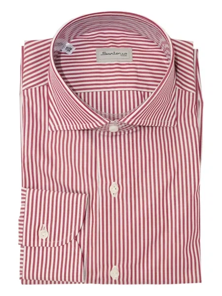 Риза Sartorio Napoli на райета червено