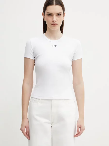 OFF-WHITE Tricou alb