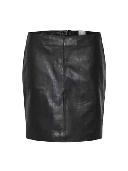 Spódnica skórzana My Essential Wardrobe klasyczna czarna