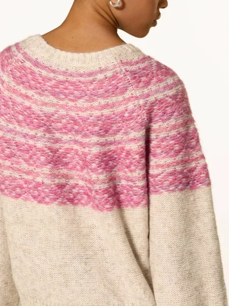 Only Sweter grau fuksja