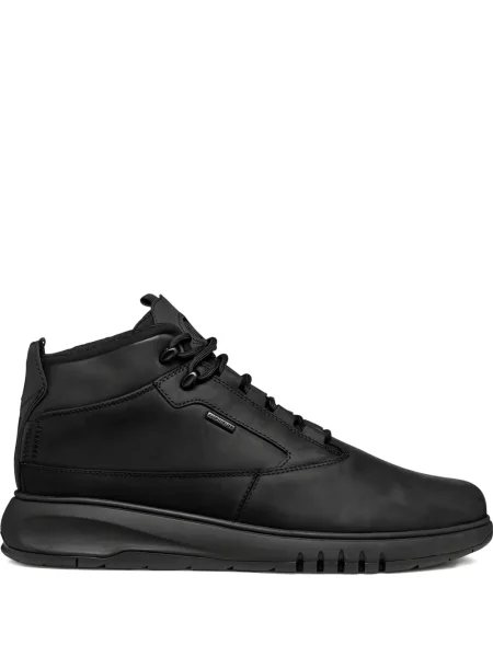 Botine Geox cu șireturi din piele negru