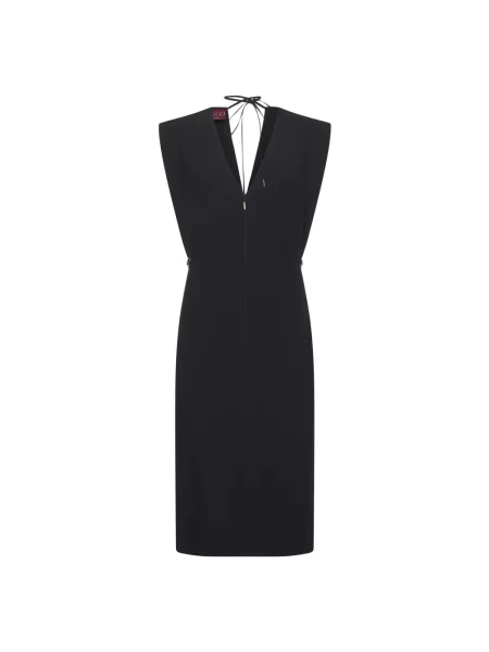 Satynowa sukienka Gucci czarna