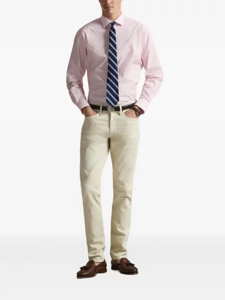 Ριγέ δερμάτινος κάλτσες Polo Ralph Lauren με κορδόνι μαύρο