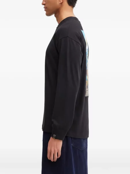 Lung tricou Aape By A Bathing Ape cu imagine negru