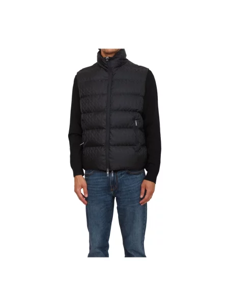 Kamizelka puchowa Armani Exchange z logo czarna