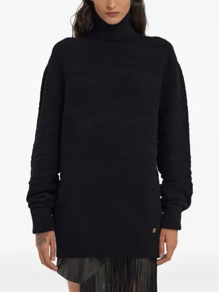 Sweter Roberto Cavalli wełniany czarny