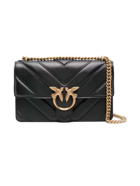 Torebka skórzana Pinko klasyczna czarna