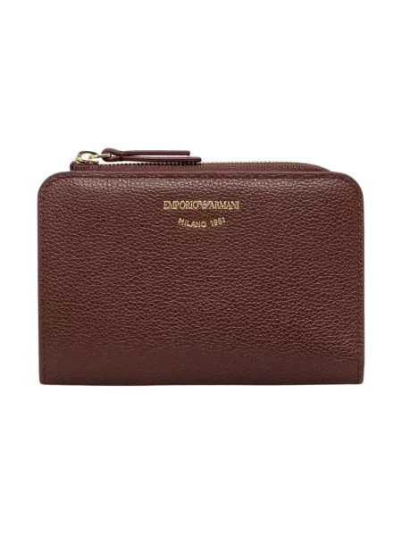 Emporio Armani portfel skórzany brązowy