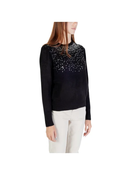 Pulover Jacqueline De Yong cu paiete negru