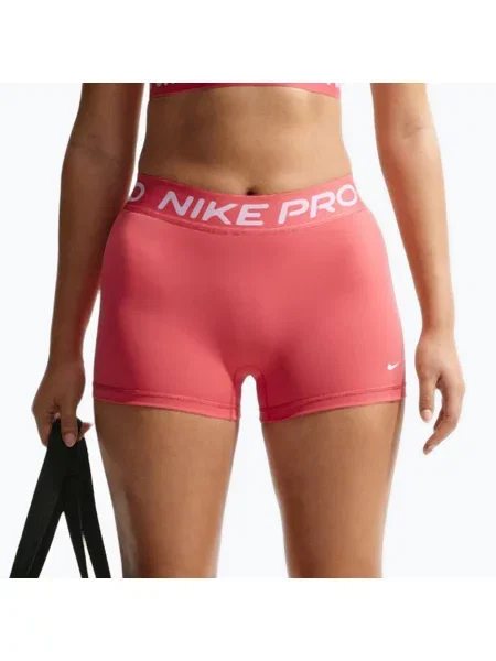 Pantaloni scurți pentru femei Nike Pro Mid-Rise Biker 3" sea coral/white alb