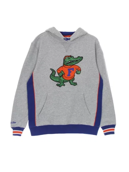 Ocieplana bluza z kapturem Mitchell & Ness polarowa szara