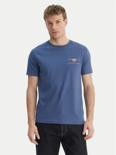 Gant Tricou Archive Shield albastru
