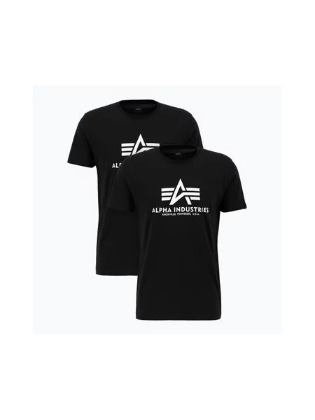 Базова футболка Alpha Industries 2 шт чорна