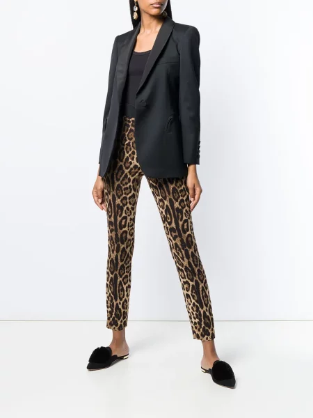 Raštuotos kelnės Dolce & Gabbana leopardinės