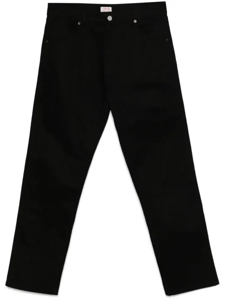 Pantaloni Fursac din țesătură twill cu 5 buzunare negru