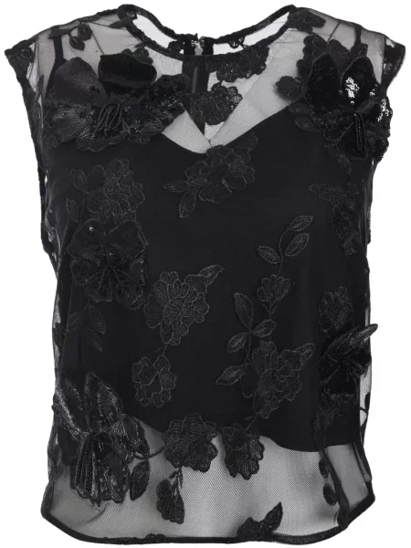 Top Rotate Birger Christensen plasă negru