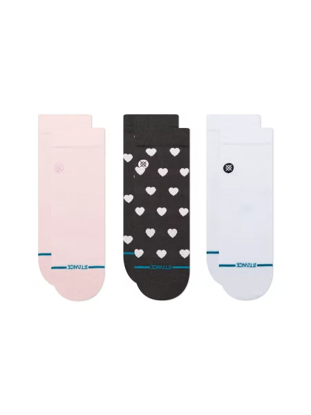 Stance Șosete Hearts Lowrider roz / negru alb