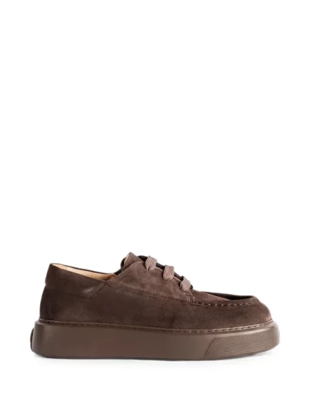 Sneakerși Referenc din piele de căprioară maro