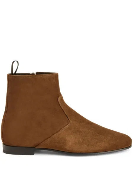 Cizme scurte Giuseppe Zanotti din piele de căprioară maro