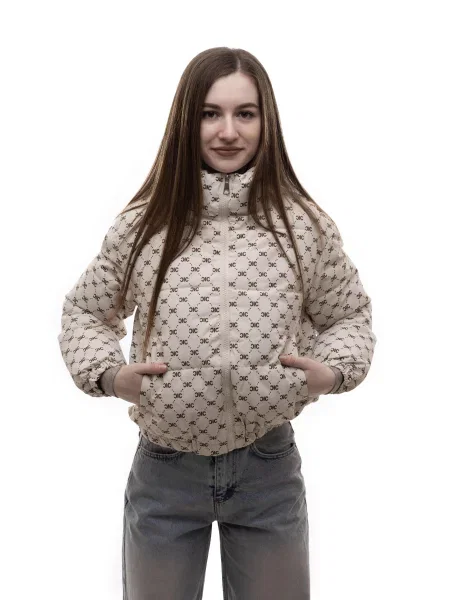 Демісезонна куртка LUMO текстиль/поліестер бежевий