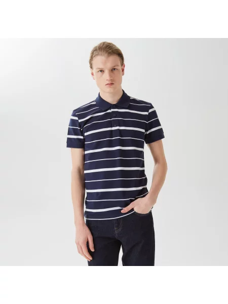 Поло Lacoste синее