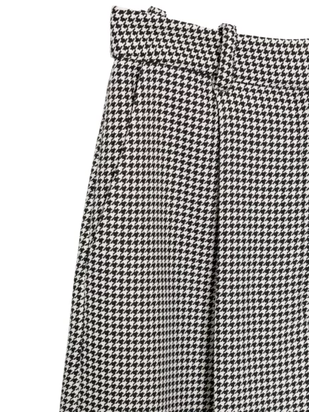 Pantaloni Styland cu model pepito alb