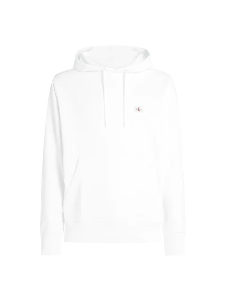 Bluza z kapturem Calvin Klein z kapturem biała