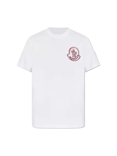Koszulka Moncler z logo biała