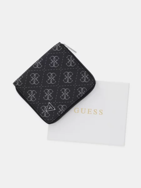 Кожаный кошелек Guess черный
