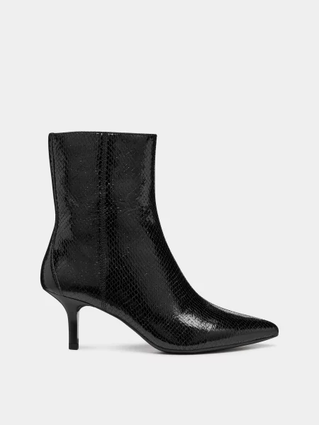 Ботильйони Geox Kleopy шкіра з покриттям чорний