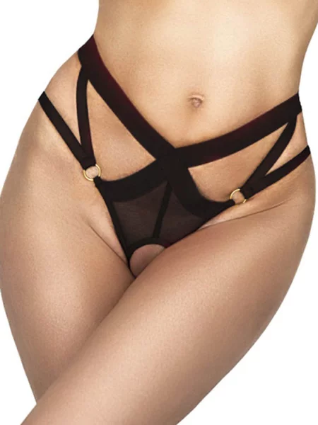 Стринги с открытым доступом Стрінги_Anais_Meredith чорні