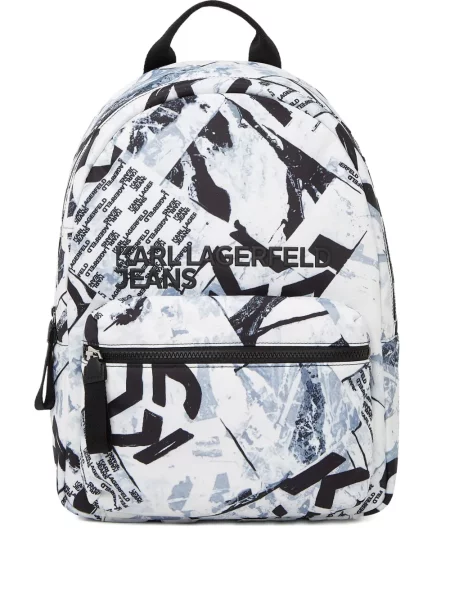 Rucsac Karl Lagerfeld Jeans cu imagine alb
