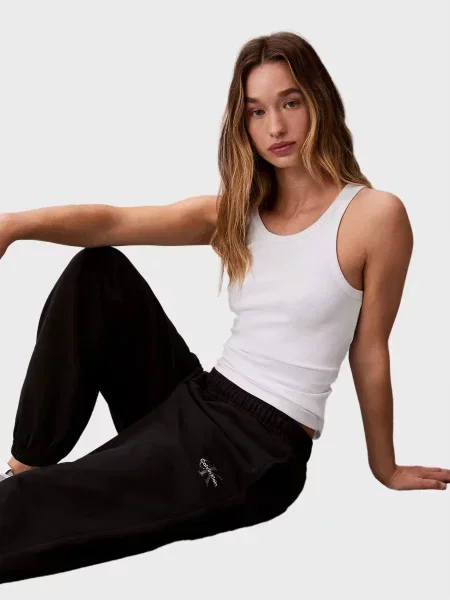 Махровые спортивные штаны Calvin Klein Jeans черные