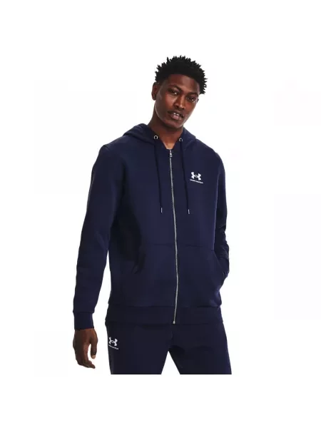 Флийс суичър с качулка Under Armour с качулка тъмносиньо