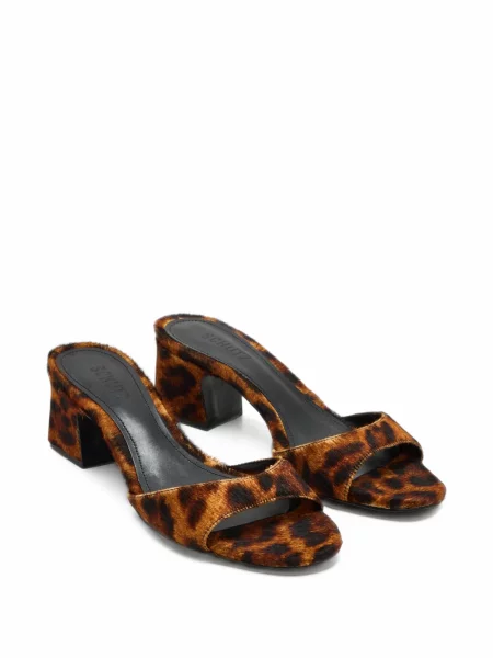 Sandale Schutz cu imagine cu model leopard maro