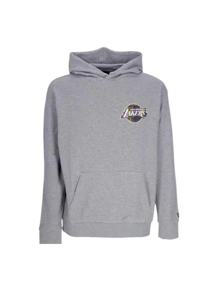 Bluza z kapturem New Era z kapturem z logo szara