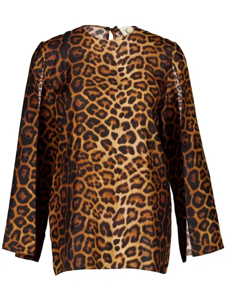 Bluză Paula de mătase maro