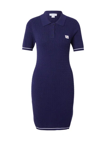 Calvin Klein Haljina za svaki dan Microcable tamnoplava
