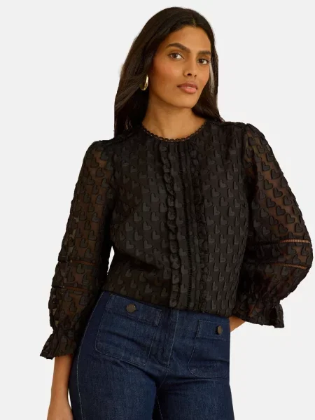 Love & roses Halenka černá