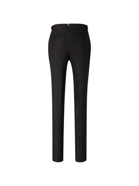 Pantaloni croiți Tom Ford de mătase negru