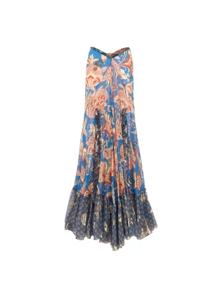 Spódnica maxi Etro z falbankami z wzorem paisley