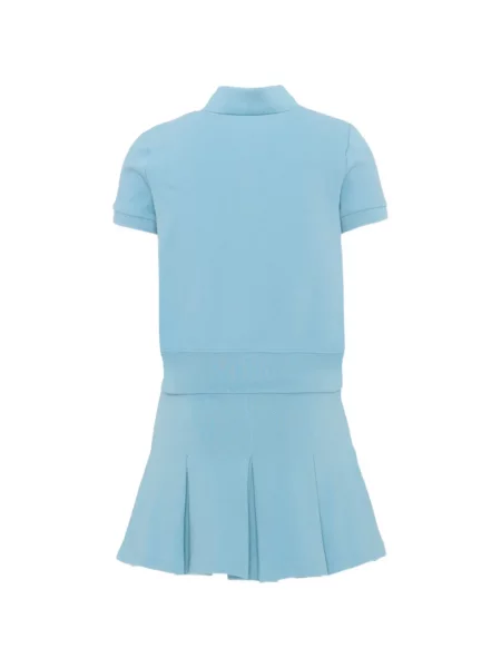 Sukienka mini dziecięca Polo Ralph Lauren niebieska