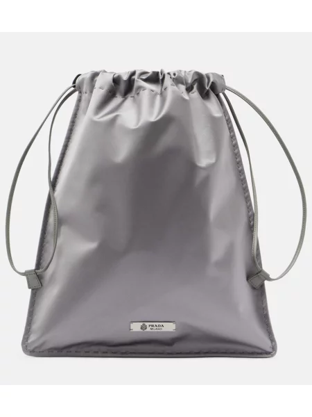 Geantă Prada din satin gri