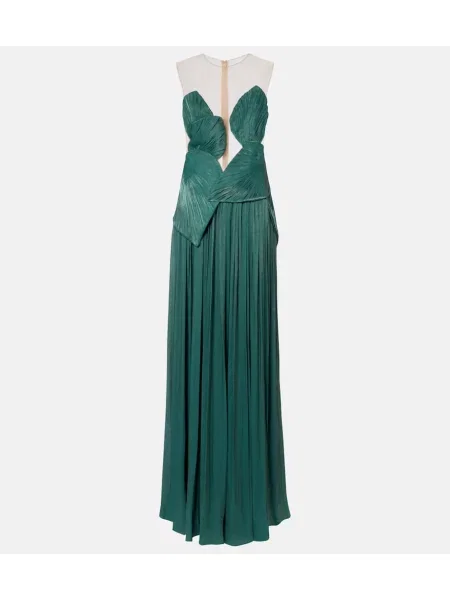 Rochie Costarellos plisată verde
