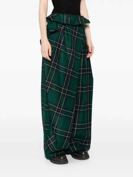 Pantaloni Jw Anderson în carouri verde